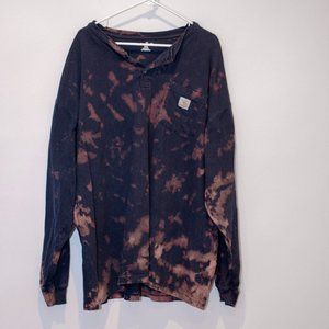 Carhartt Men's Reverse Tie Dye Navy Long Sleeve